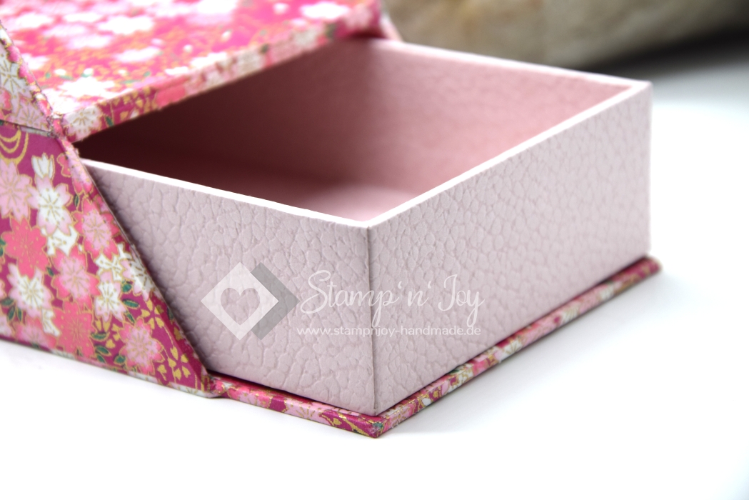 Schachtel mit Klappdeckel & Schublade ca. 21,3x10,0x4,5cm | Kirschblüten | pink rosa | Art. Nr. 97160311